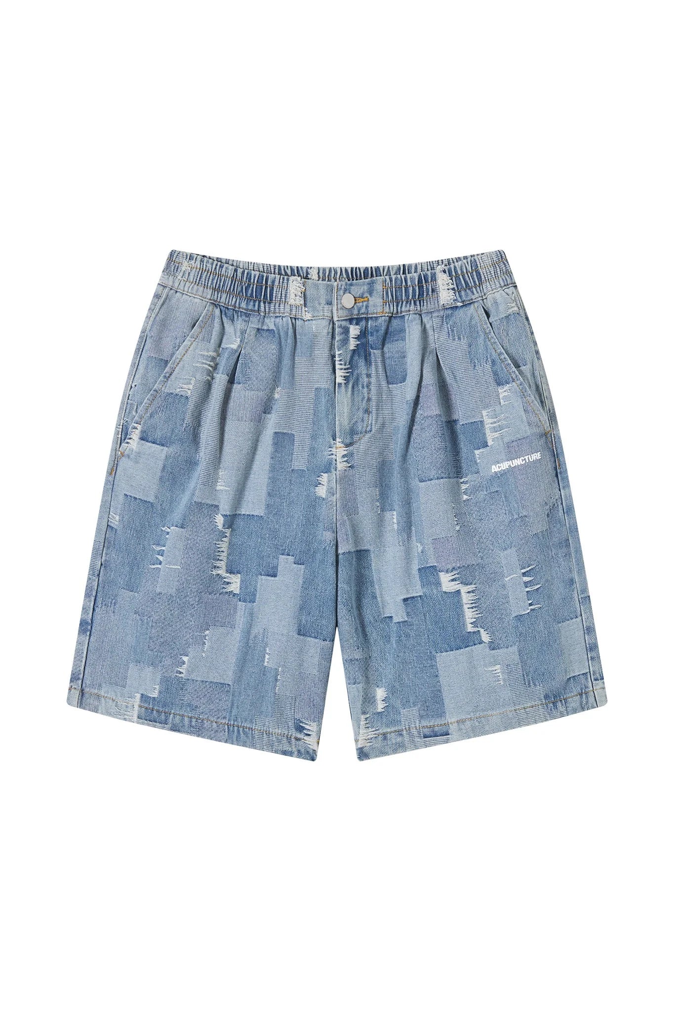 Acupuncture Patch Work Denim Short