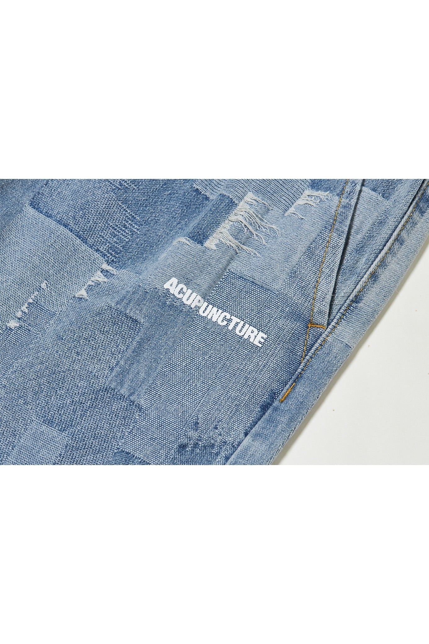 Acupuncture Patch Work Denim Short
