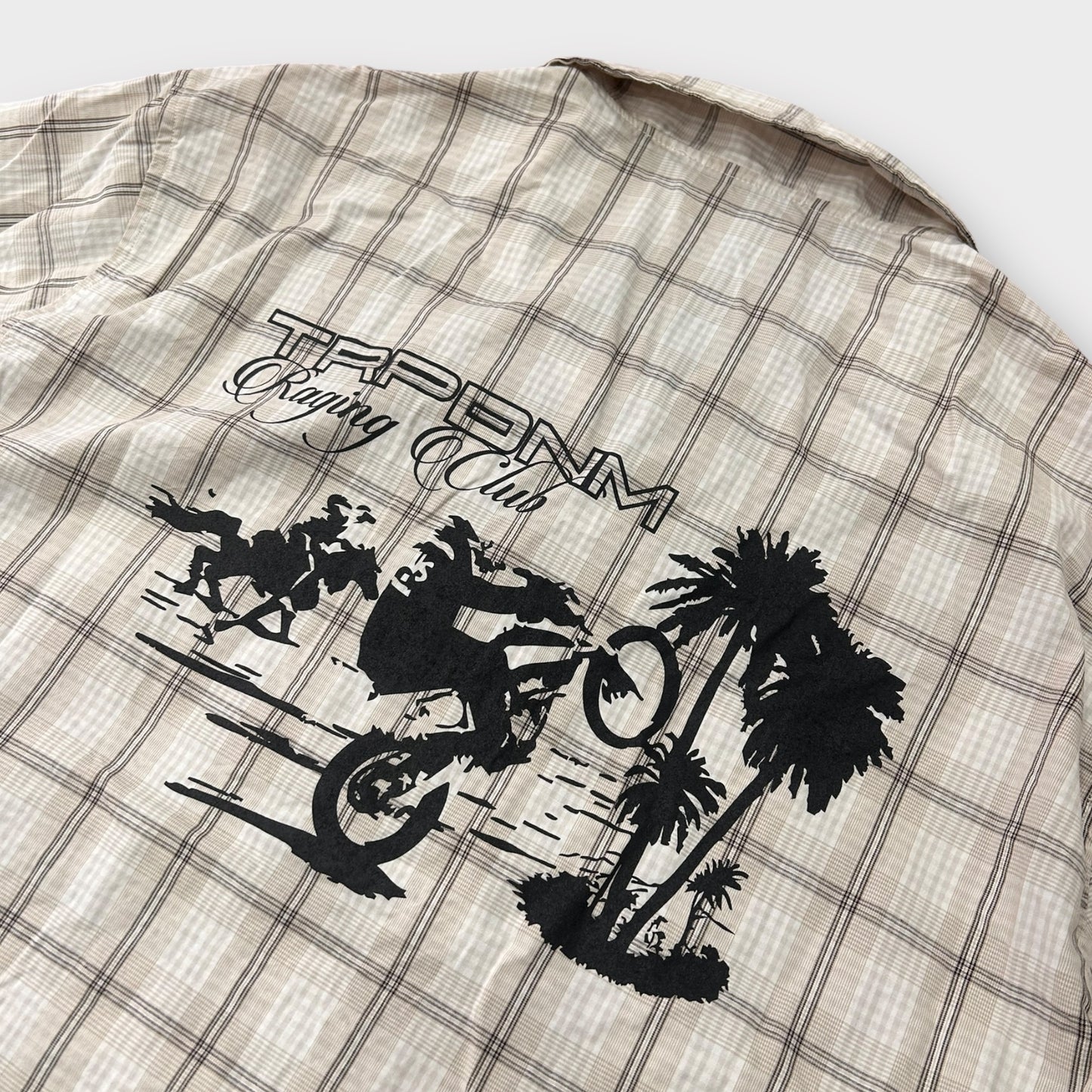 Trap Denim Ripped Stripes Shirt