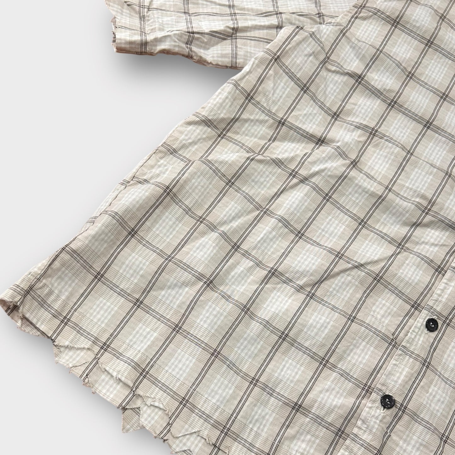 Trap Denim Ripped Stripes Shirt