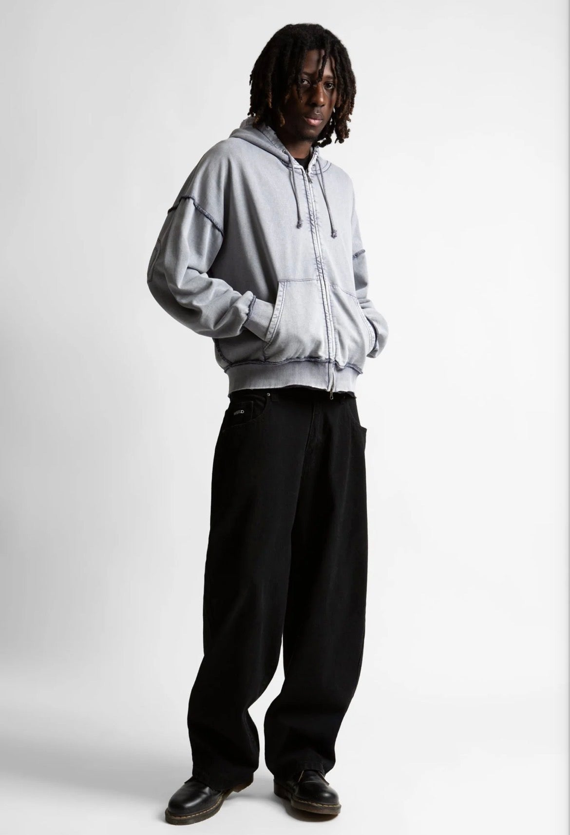 Wasted Paris Kingdom Curve Faded Zip Hoodie