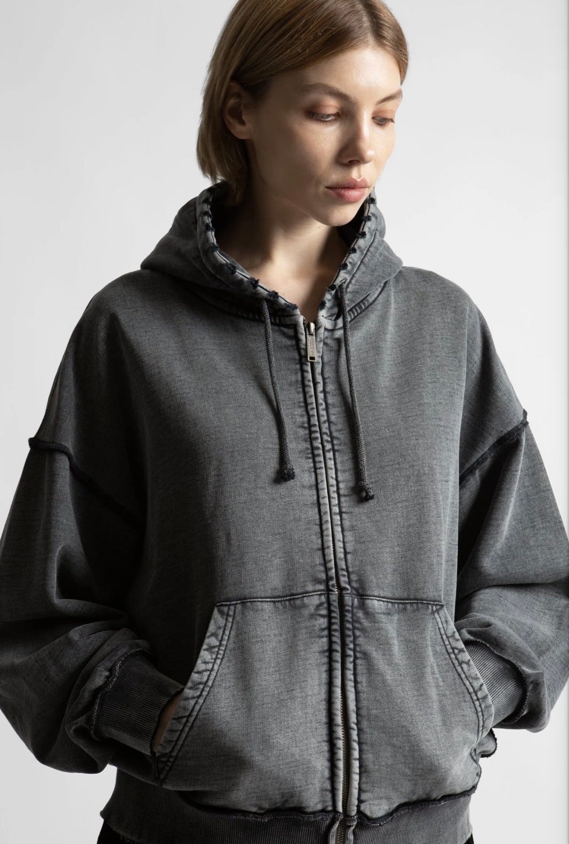 Wasted Paris Kingdom Curve Faded Zip Hoodie