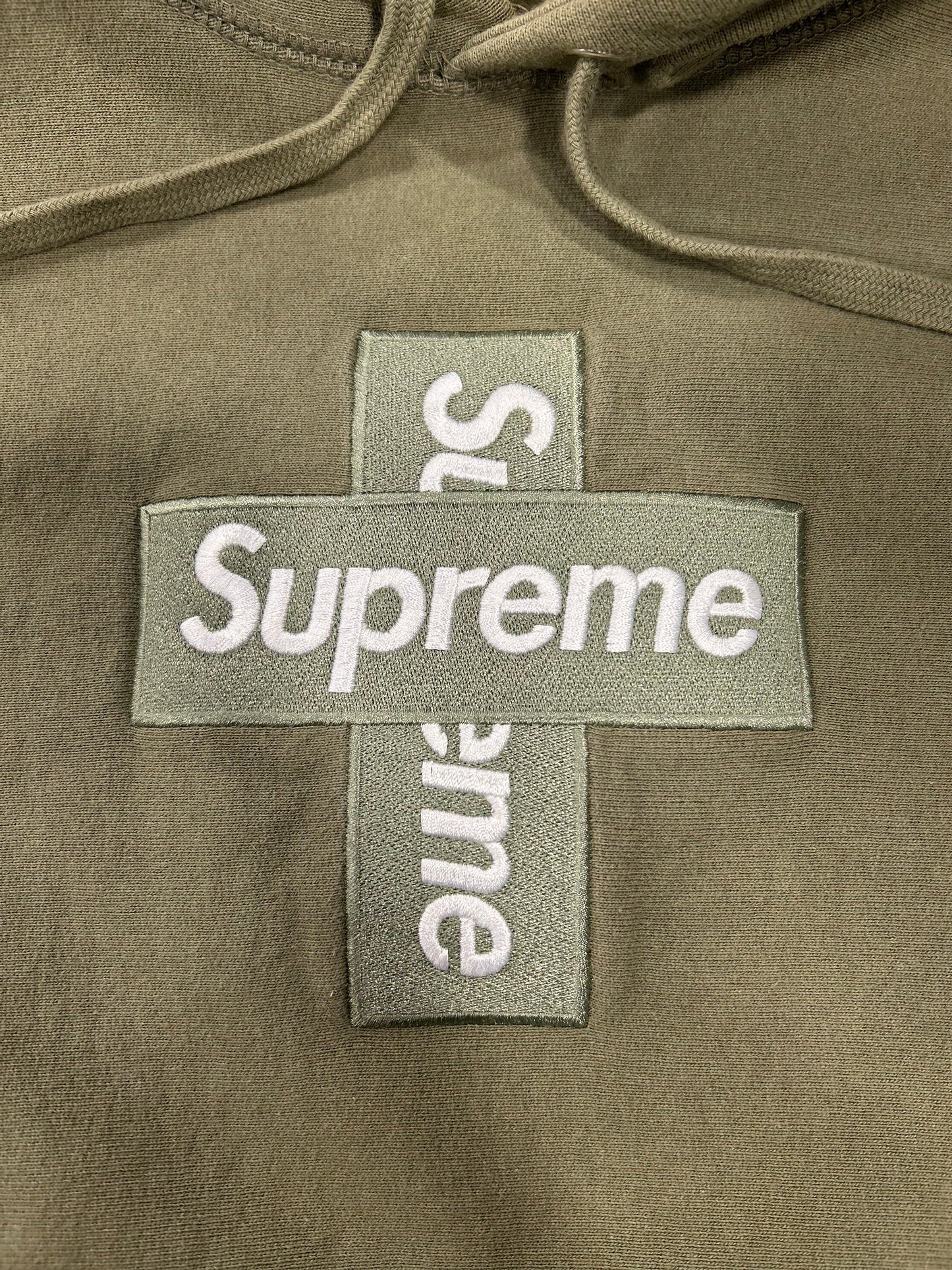 Supreme Cross Box Logo Hooded Sweatshirt (Used)