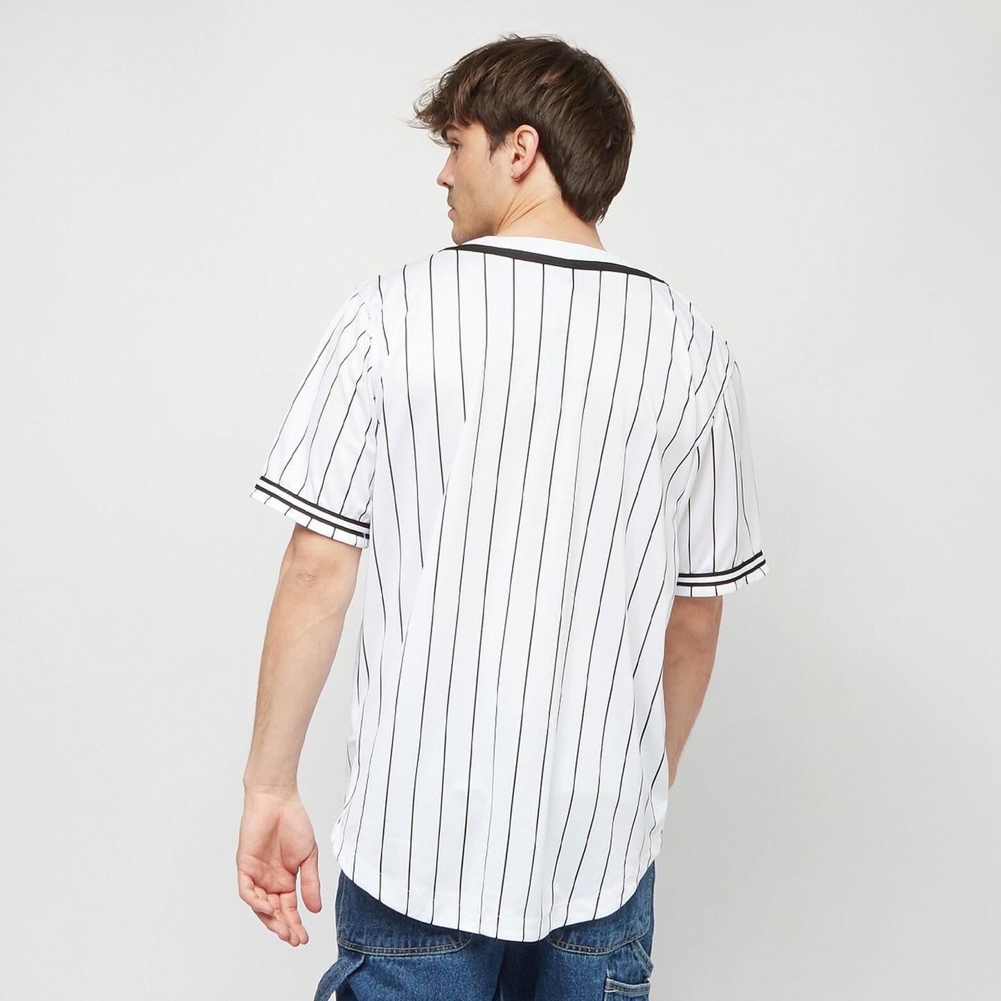 Karl Kani Serif Pinstripe Baseball Shirt