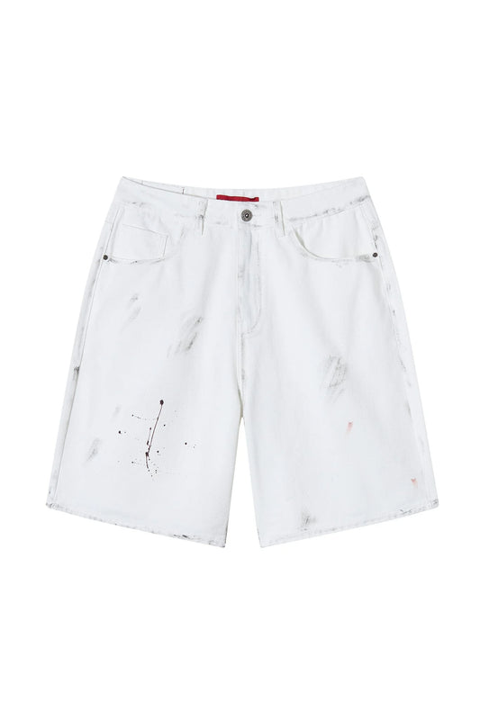 Acupuncture Painter Denim Shorts