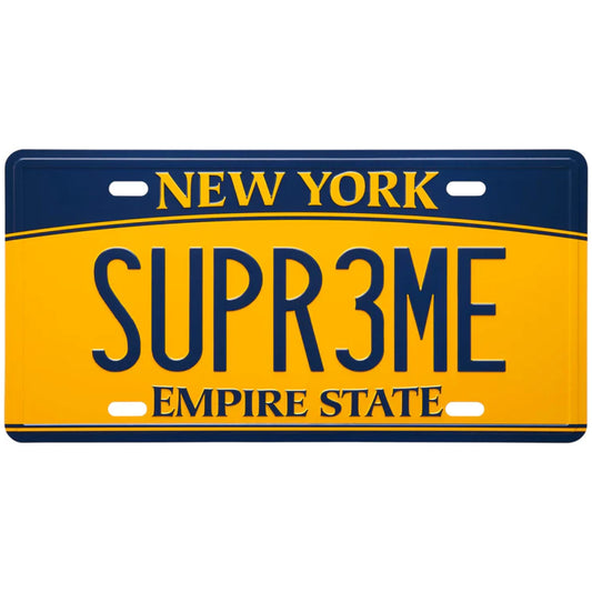 Supreme License Plate