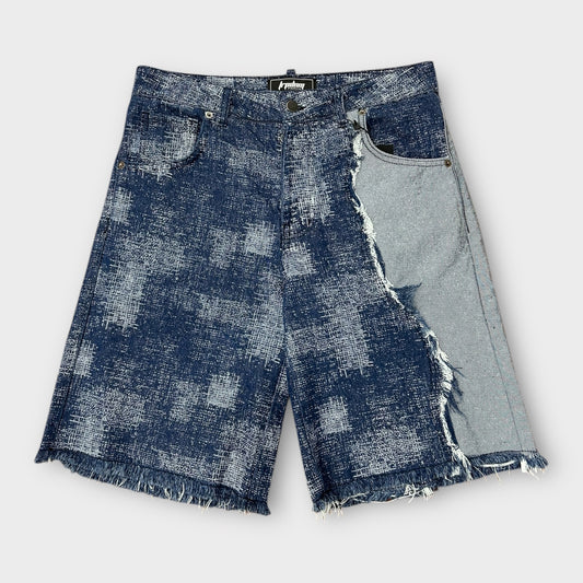 Trap Denim Jorts Baggy Distressed Denim