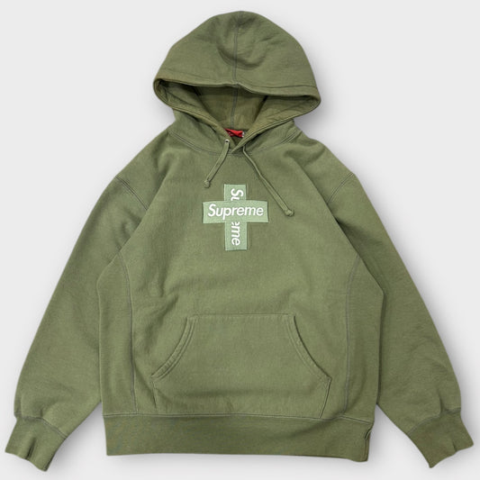 Supreme Cross Box Logo Hooded Sweatshirt (Used)