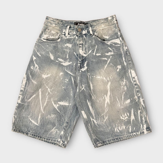 Trap Denim Paint Washed Denim Jorts