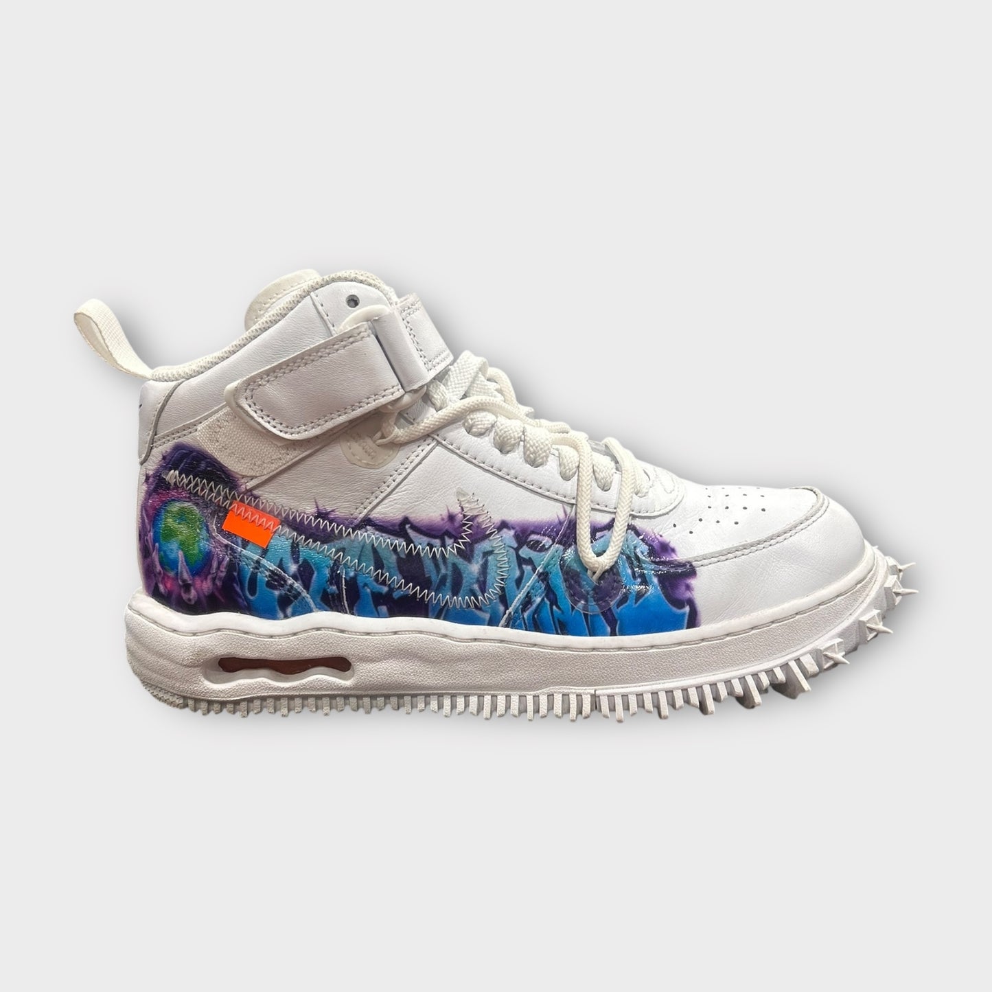 Nike Air Force 1 Mid Off-White Graffiti White (Usato/Used)