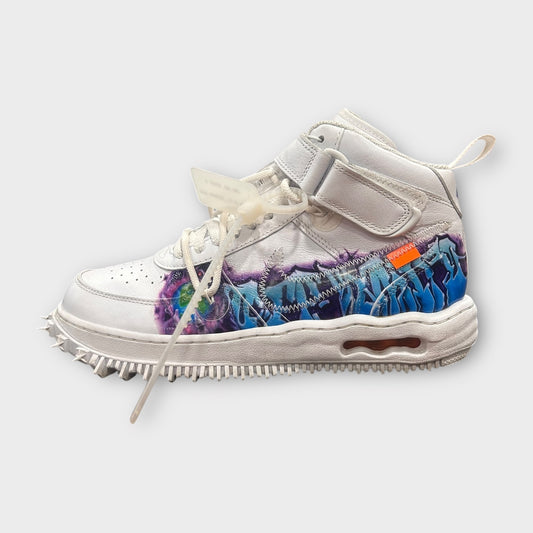 Nike Air Force 1 Mid Off-White Graffiti White (Usato/Used)