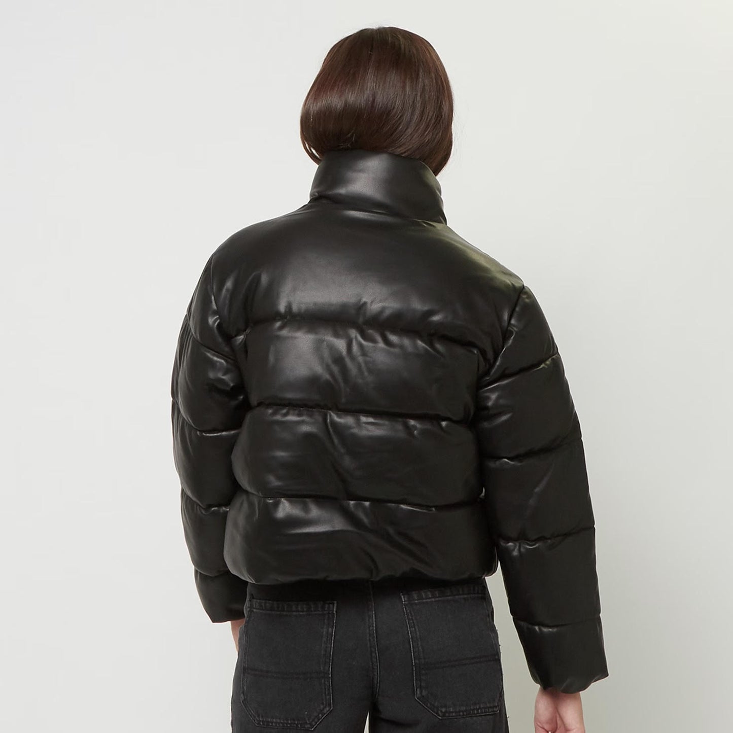 Karl Kani Serif Crop PU Puffer Jacket (W)