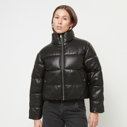 Karl Kani Serif Crop PU Puffer Jacket (W)