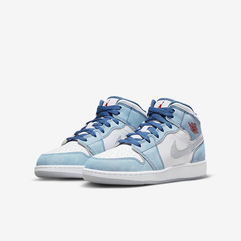 Jordan 1 Mid SE French Blue Light Steel (GS)